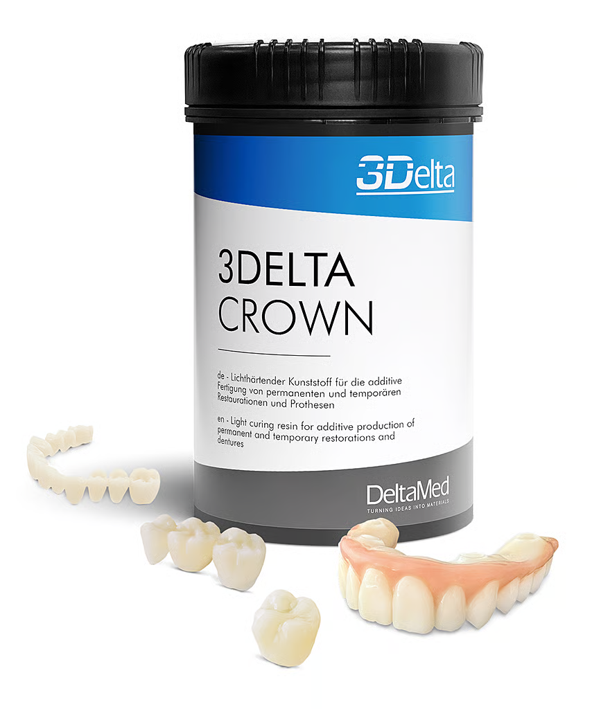 DeltaMed 3Delta Crown – Résine 3D composite pour couronnes et facettes permanentes