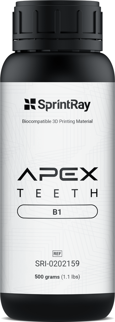 SprintRay Apex Teeth – Résine Dents Prothétiques 500g