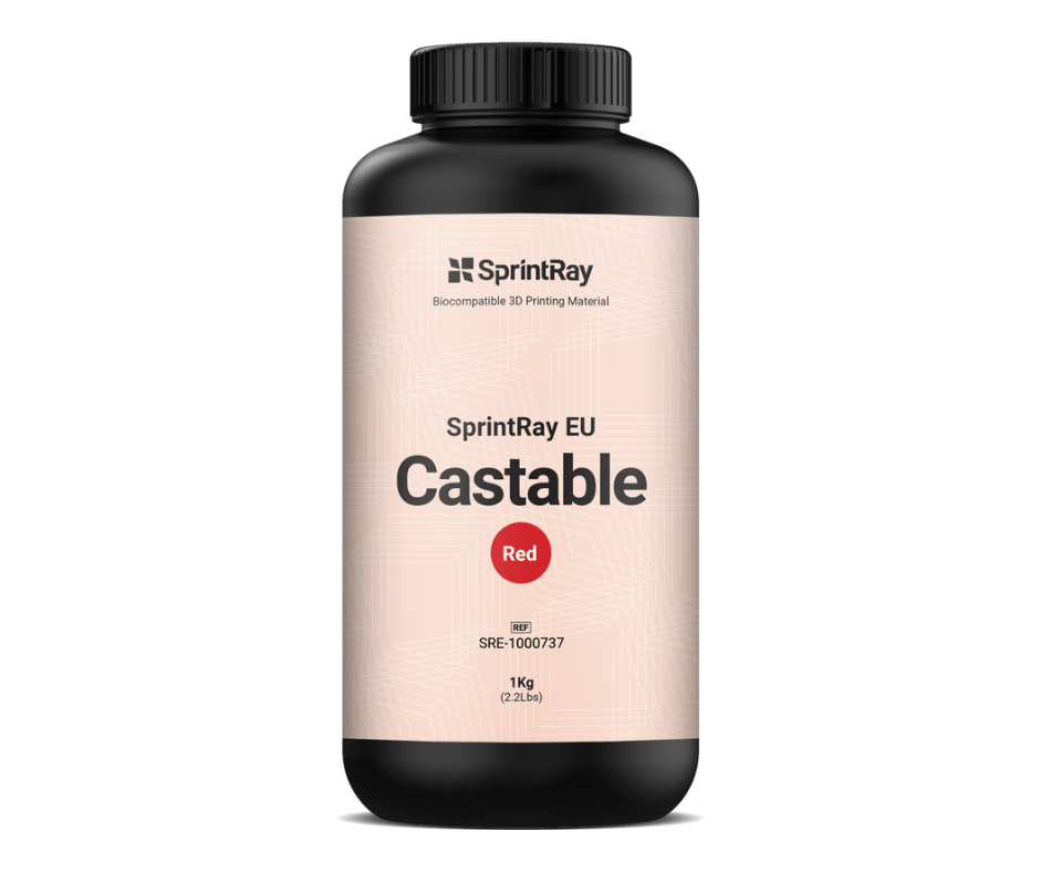 SprintRay Castable Red – Résine Coulée Dentaire 1kg
