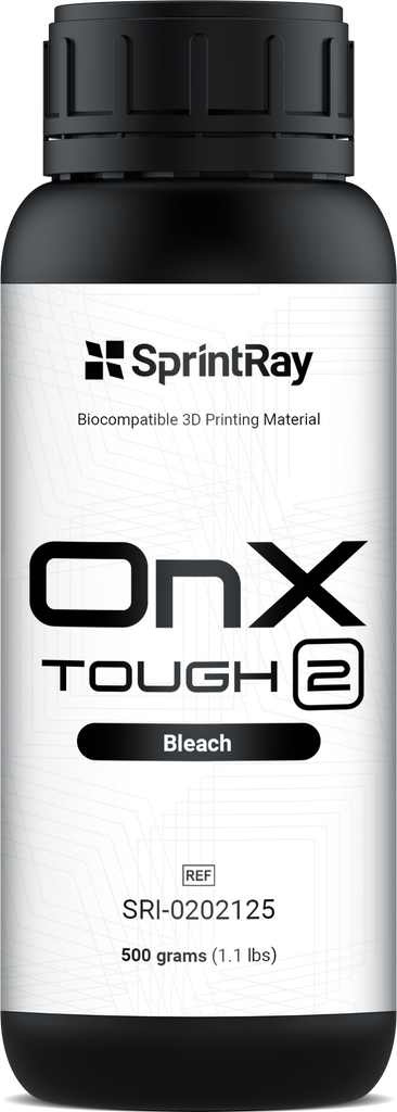 SprintRay OnX Tough 2 – Résine Nanocéramique Bridges & Dentures Hybrides 500g